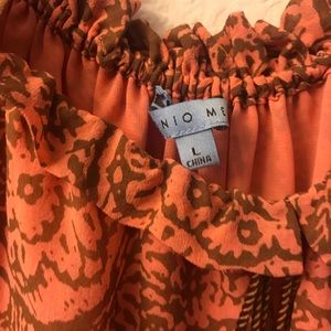 ANTONIO MELANI Tops - Antonio Melani Peach/Orange Silk Peasant Blouse L ANTONIO MELANI Tops - Antonio Melani Peach/Orange Silk Peasant Blouse L